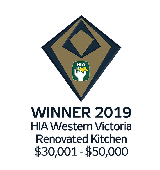 Winner 2019 HIA Western Victoria Renovated Kitchen 30k-50k