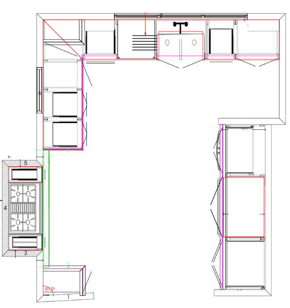 Daylesford Hamptons Kitchen Floorplan