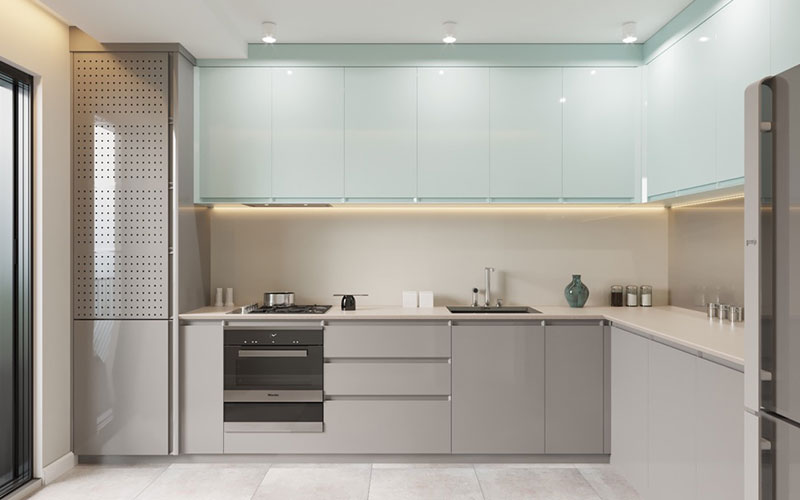 L-shaped kitchen layout 2